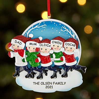 Ice Skating Family Bauble