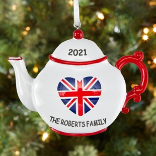 Union Jack Teapot Bauble