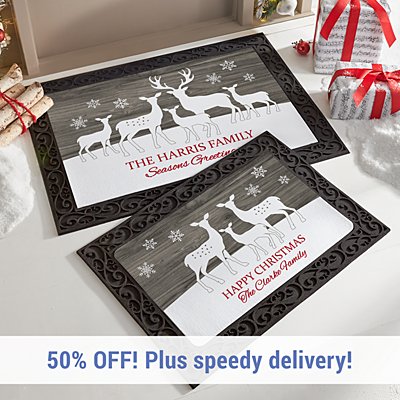 Reindeer Family Doormat