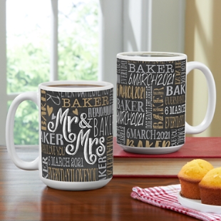 Signature Style Wedding Couple Mug