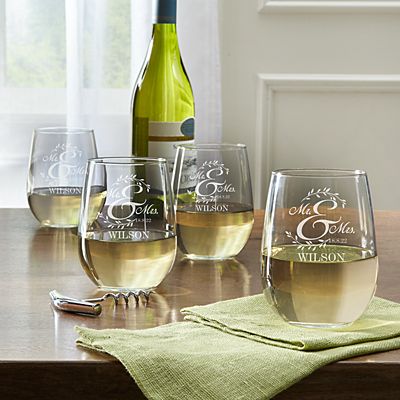 Together as One Wine Glasses