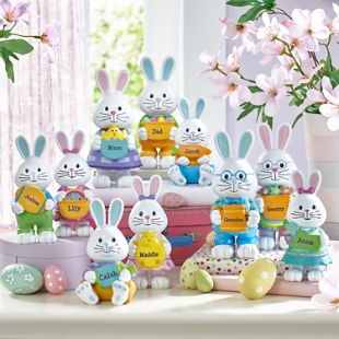 Hoppy Bunny Family Resin Figurines