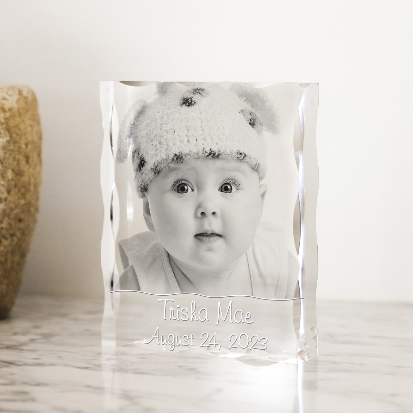 Acrylic Baby Personalized Photo Block Parker & Pip