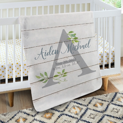 Elegantly Luxe Personalized Baby Blanket