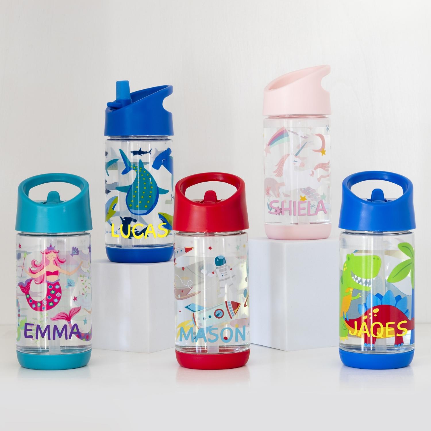 Stephen Joseph® Whimsical Friends Flip Top Personalized Water Bottles

