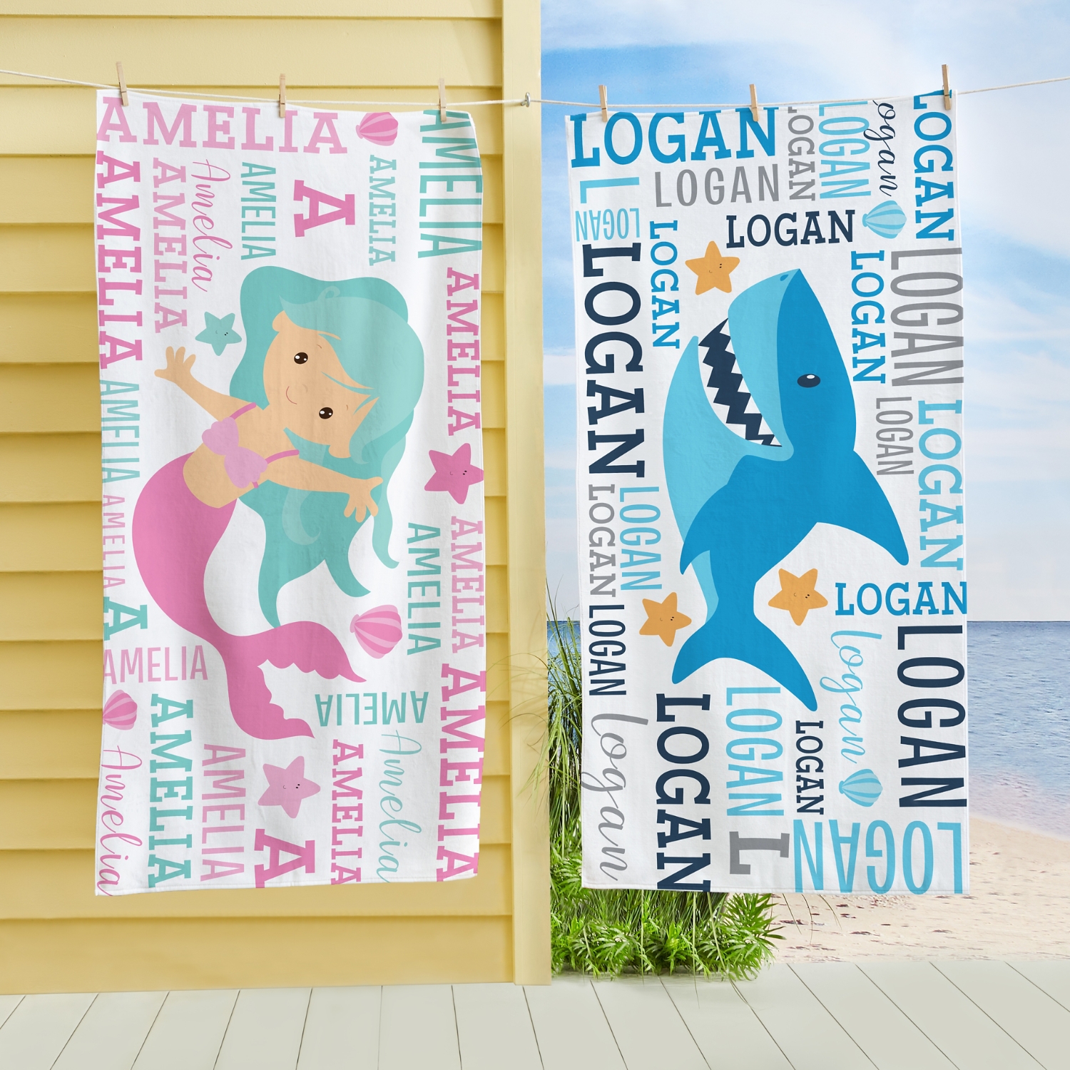 Beach Buddies Personalized Beach Towel