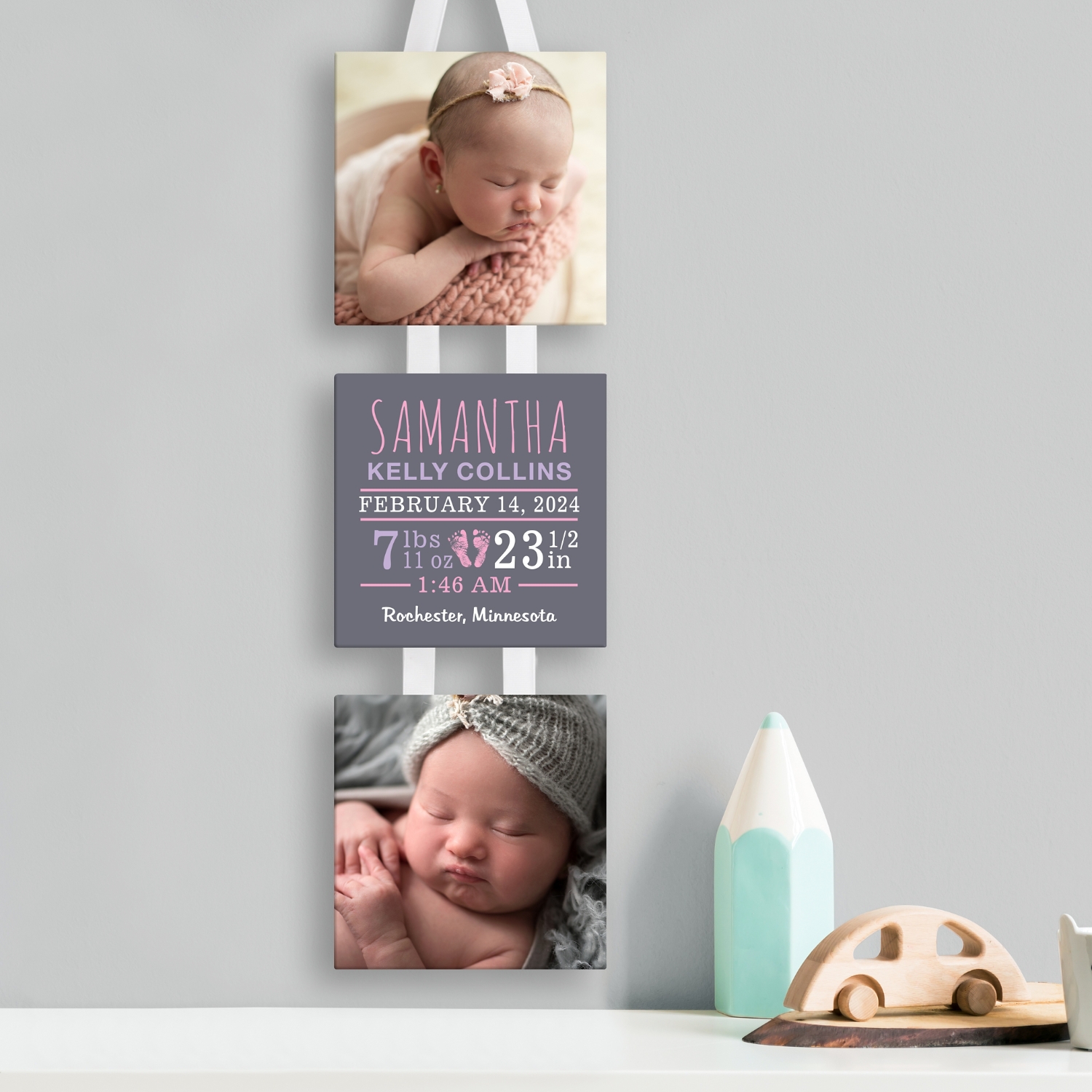 The Day We Met You Personalized Photo Canvas