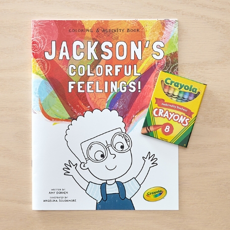 i See Me!® Crayola "Color My Feelings" Personallzed Coloring Book and Crayons