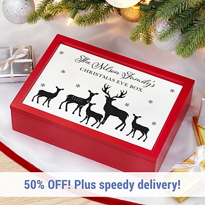 Silhouette Reindeer Family Christmas Eve Box