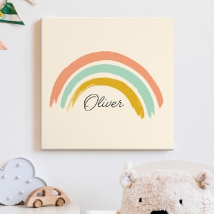Rainbow Name Canvas