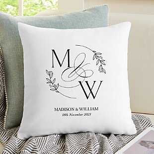 Monogram Wreath Cushion