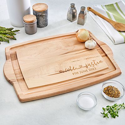 Our Love Connects Us Maple Cutting Board