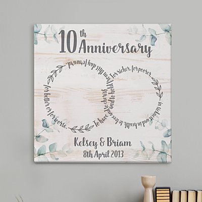 Rings of Love Anniversary Canvas