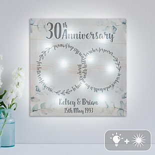 TwinkleBright® LED Rings of Love Anniversary Canvas