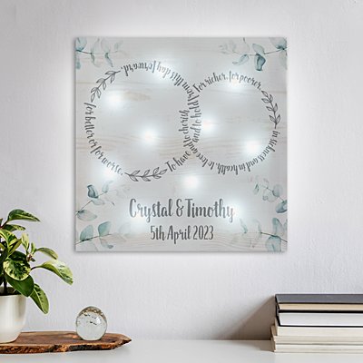 TwinkleBright® LED Rings of Love Canvas