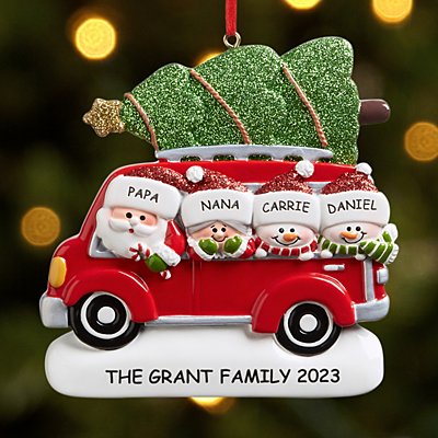 Santa Caravan Family Ornament