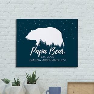 Papa Bear Canvas