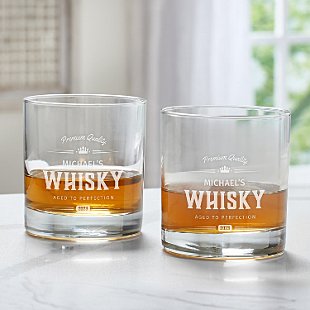 Aged To Perfection Whiskey Glass Set