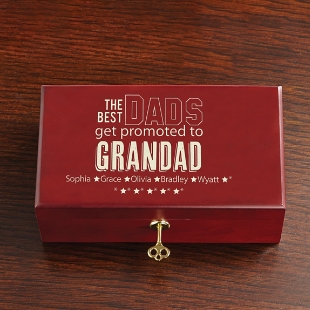 The Best Dads Get Promoted Keepsake Box           