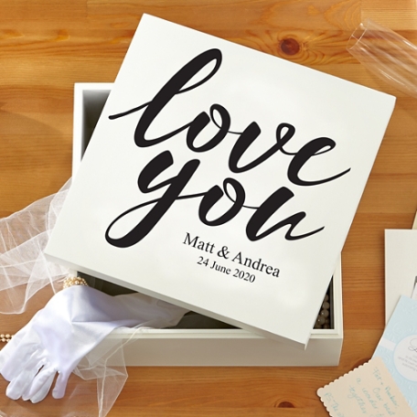 Love You Wedding Memory Box