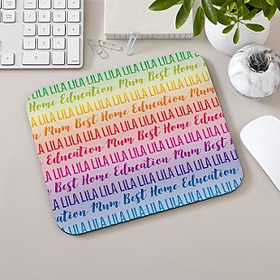 Rainbow Name Mouse Mat