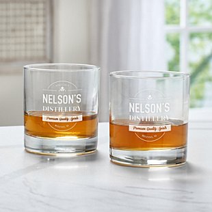 Distillery Name Whiskey Glass Set