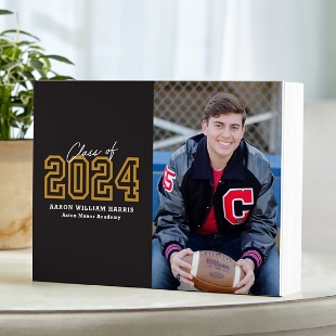 Loud and Proud Graduation Year Photo Wooden Block