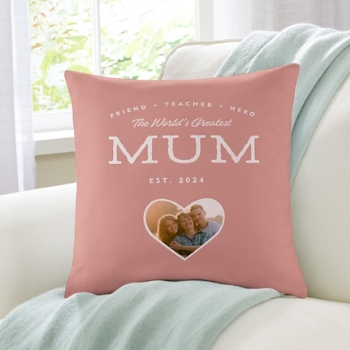 World's Greatest Heart Photo Cushion