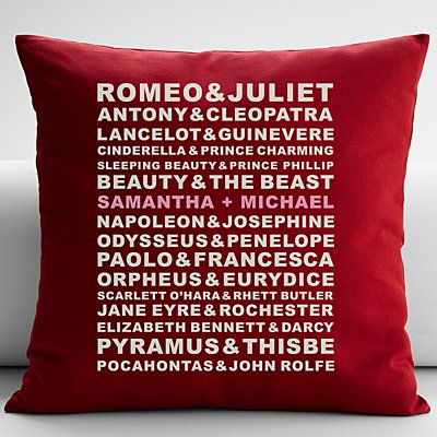 Famous Couples Throw Pillow