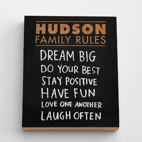 Rules Chalkboard Wall Art