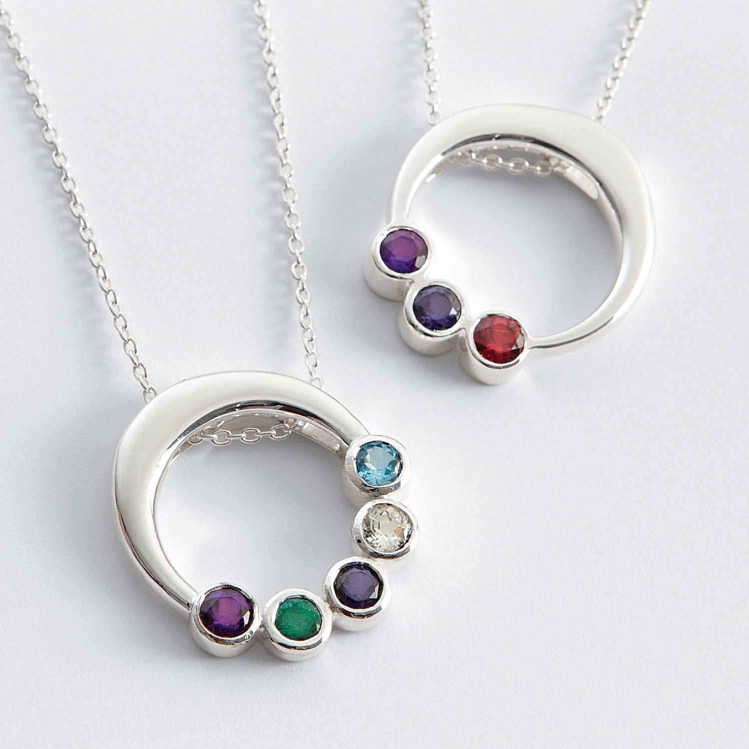 birthstone necklace 4 stones