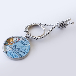 Custom Map Coordinates Keychain
