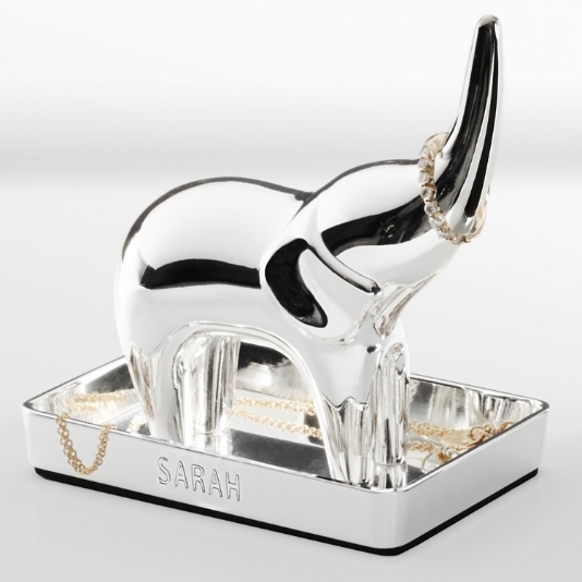 Silver elephant deals ring holder