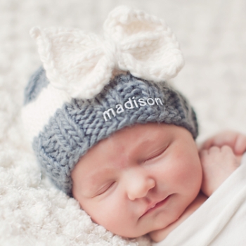 Ribbon Personalized Knit Hat