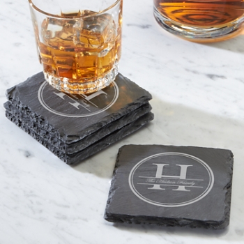 Custom Family Name Slate Coasters