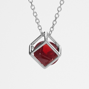 Anniversary Stone Garnet Necklace