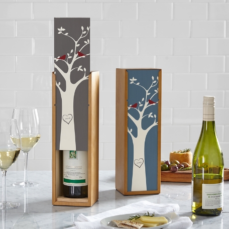 Tree Initials Wine Box