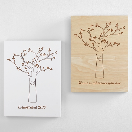 Tree Initials Wood Wall Art