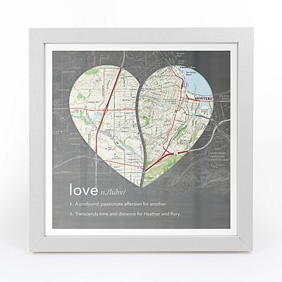 Definition of Love Map Wall Art