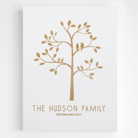 Family Tree Wooden Wall Art 12x16 White Personal Creations