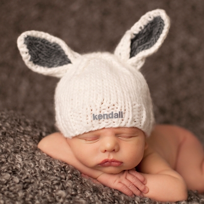 Adorable Bunny Personalized Knit Hat