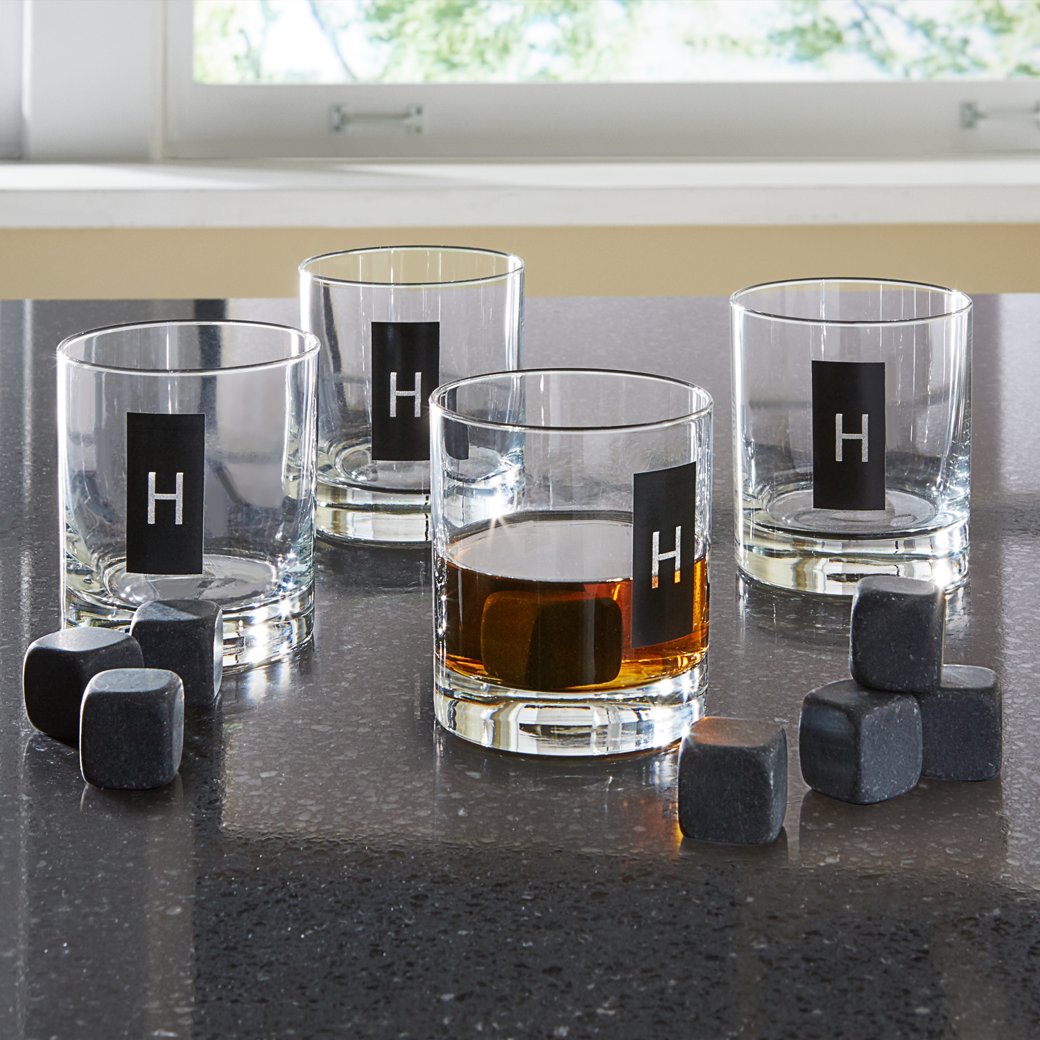 Personalized Double Old Fashioned Glass Set