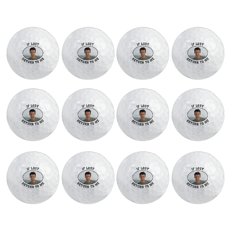 Picture-Perfect Photo Golf Balls with Message - Set of 12