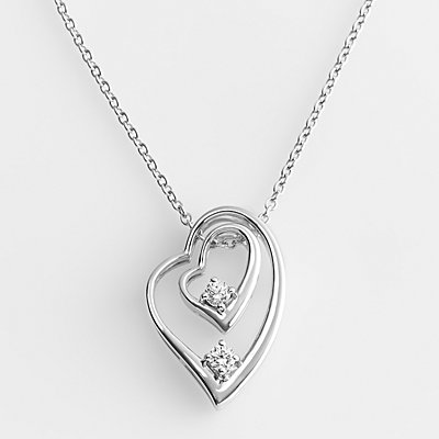 Dual Heart Personalized Pendant Necklace