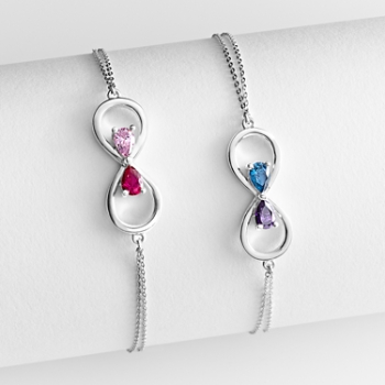 Eternal Birthstone Infinity Personalized Bracelet