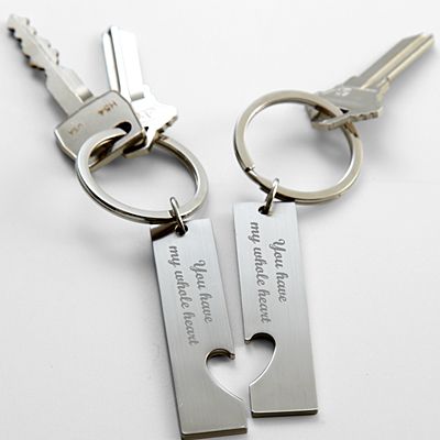 Personalised Couple's Key Chain Set