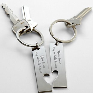 Personalised Couple's Keychain Set