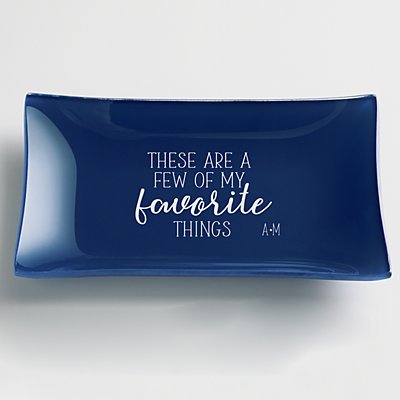 My Favorite Things Glass Catchall - Navy