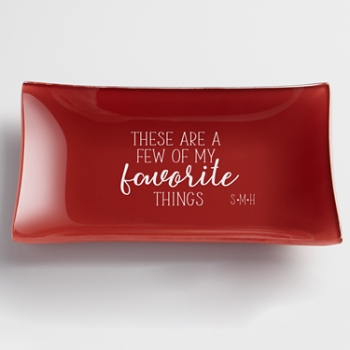 My Favorite Things Glass Catchall - Red