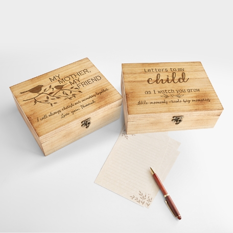 Letters Between a Mother and Child Keepsake Box